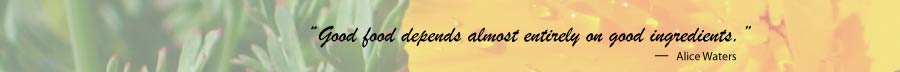 good food depends almost entirely on good ingredients Alice Waters