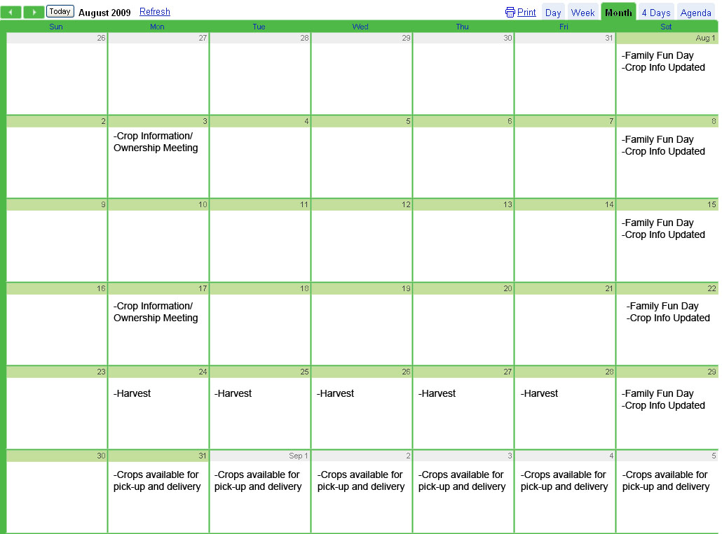 calendar