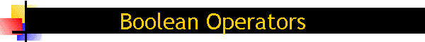 Boolean Operators